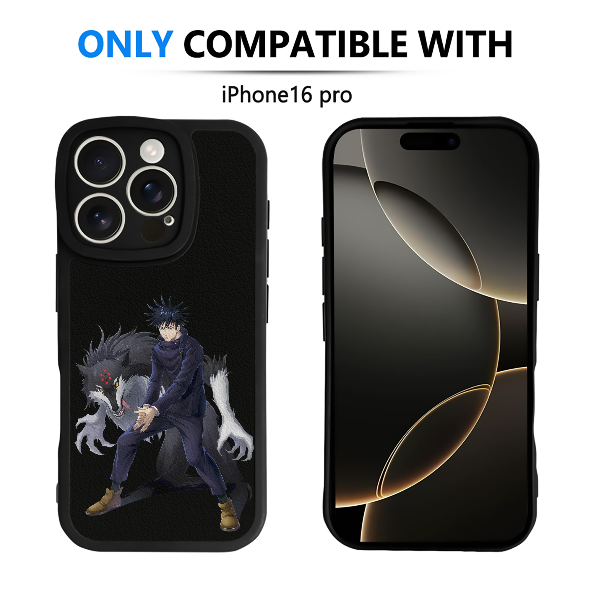 （画像用） 呪術廻戦 Jujutsu Kaisen 【iPhone 16シリーズ対応】シリコンスマホケース（レザー調） 材質：シリコン